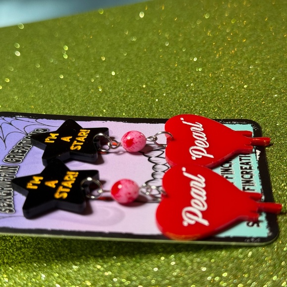 Pearl-I'm A Star Earrings - Picture 2 of 4